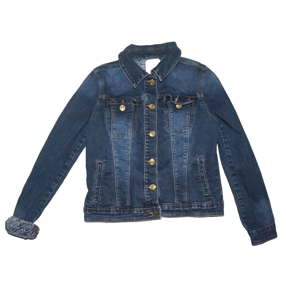 Vintage America Blues Denim Jean Jacket Women Size Small